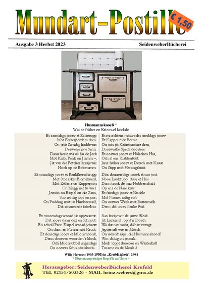 Titelseite: Mundart-Postille 3 - Herbst 2023