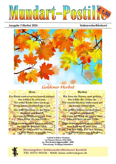 Titelseite: Mundart-Postille 3 - Herbst 2024