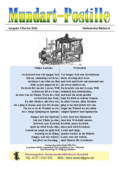 Titelseite: Mundart-Postille 3 - Herbst 2026